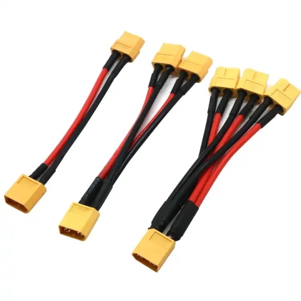 Cavo Sdoppiatore a Y per Batteria Parallela con Connettore XT60 XT90, Filo in Silicone 14AWG per Batteria e Motore RC